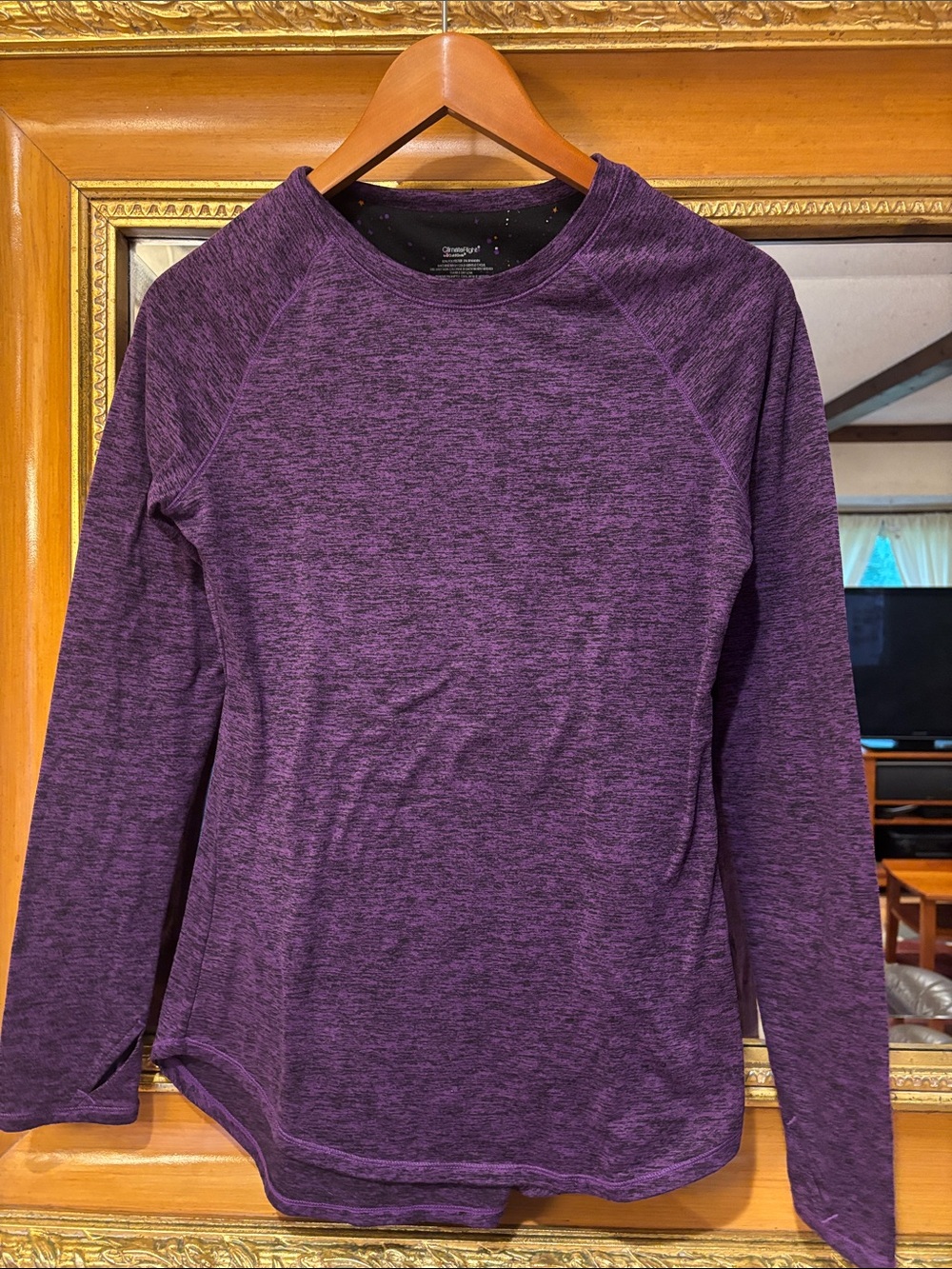 ClimateRight by Cuddl Duds Purple Long Sleeve Shirt - Size S
